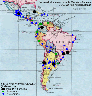 Mapa de los Centros Miembros